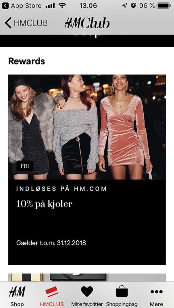 H&M Loyalty Club Rewards