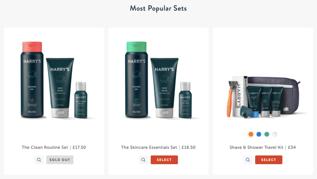 Harry_s Most Popular Product Bundles