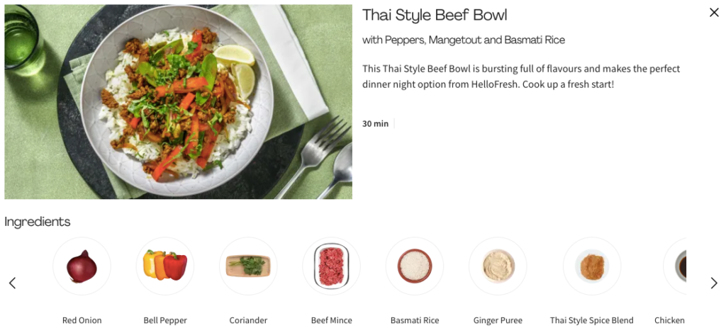 HelloFresh Product Bundling in Subscription