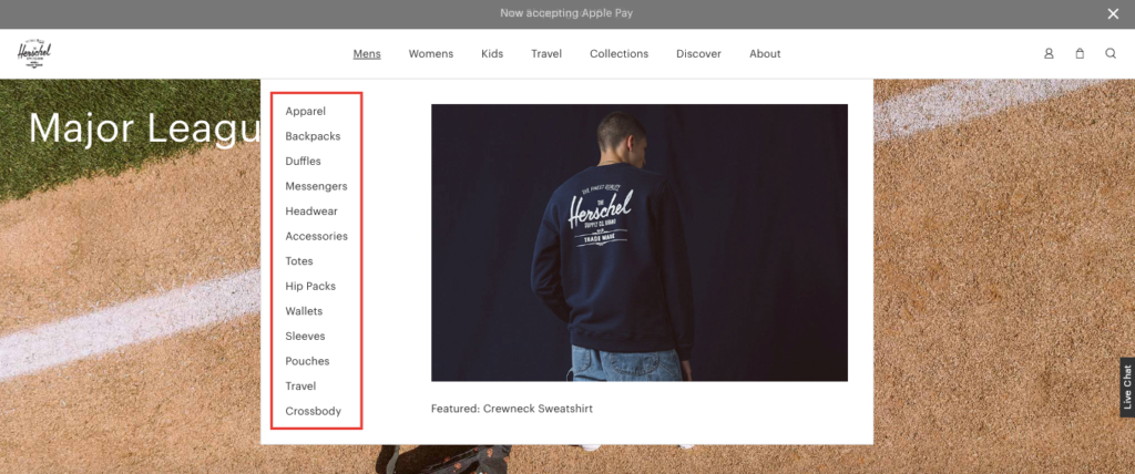 Herschel Supply Co. Homepage 2