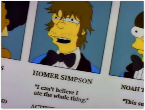 Home Simpson Yearbook Picture