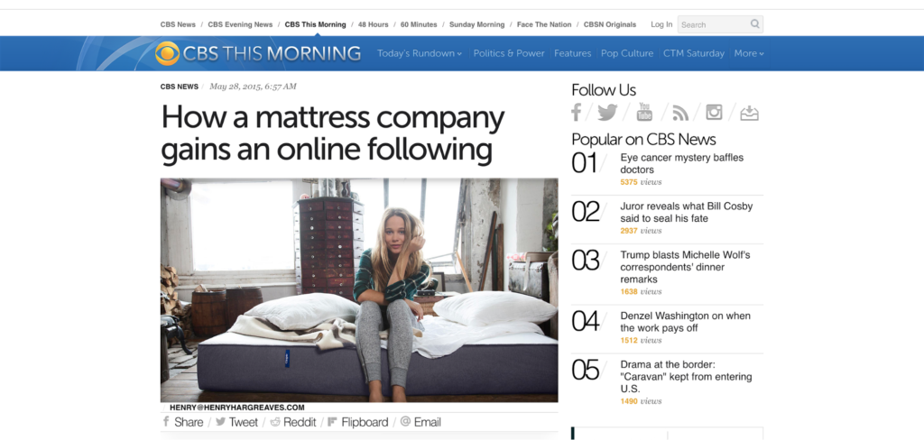 How a Mattress Company Gains an Online Following