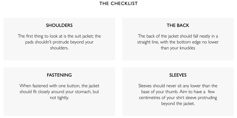 How to Buy a Suit Guide Checklist