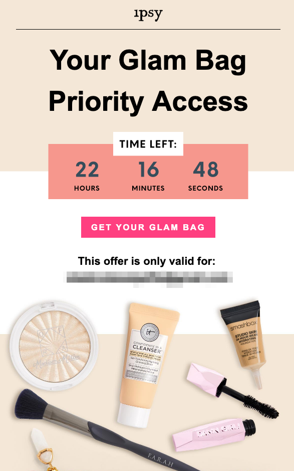 Ipsy Limited Time Priority Offer