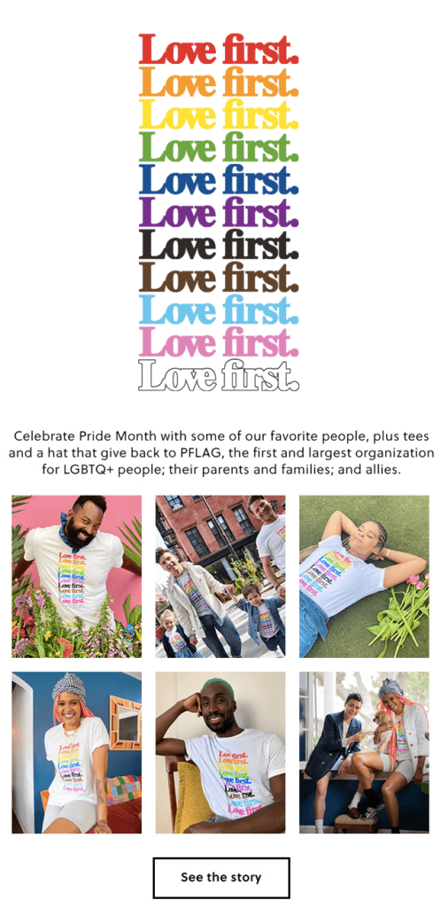 J. Crew Pride Month Email 2