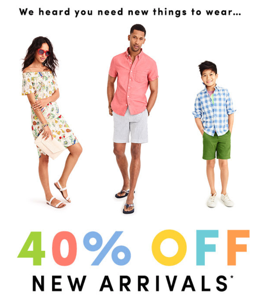 J.Crew Factory New Arrivals Email