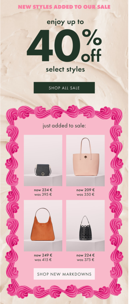 Kate Spade Promotional Email