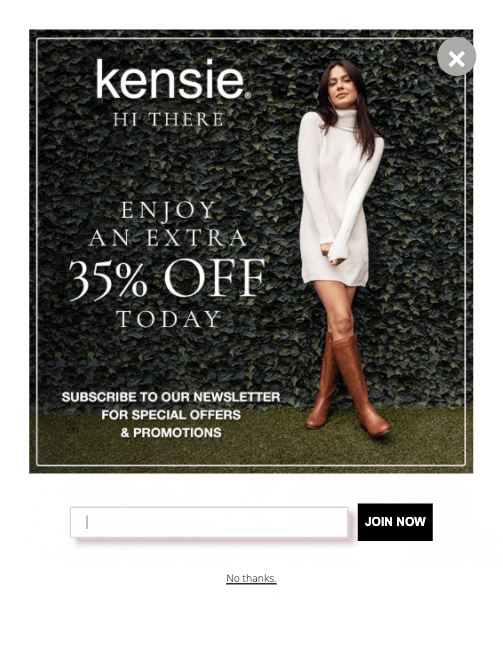 Kensie Email Popup