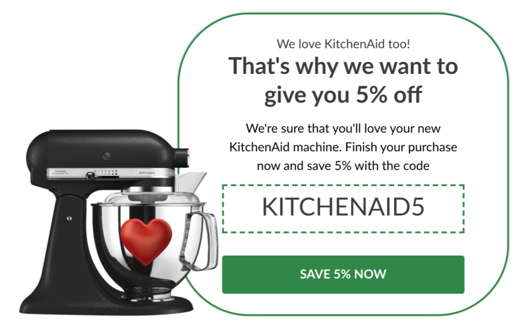 KitchenAid Discount Popup