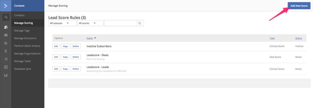 Lead Scoring Setup Step 3