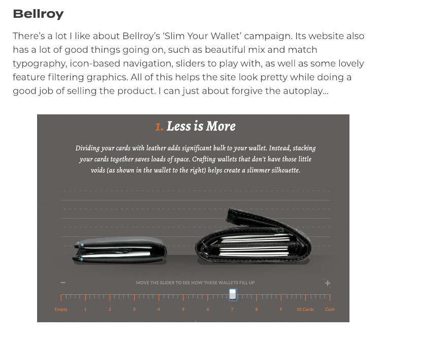Link to Bellroy from Smashing Magazine