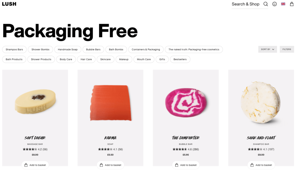 Lush Packaging-Free Products