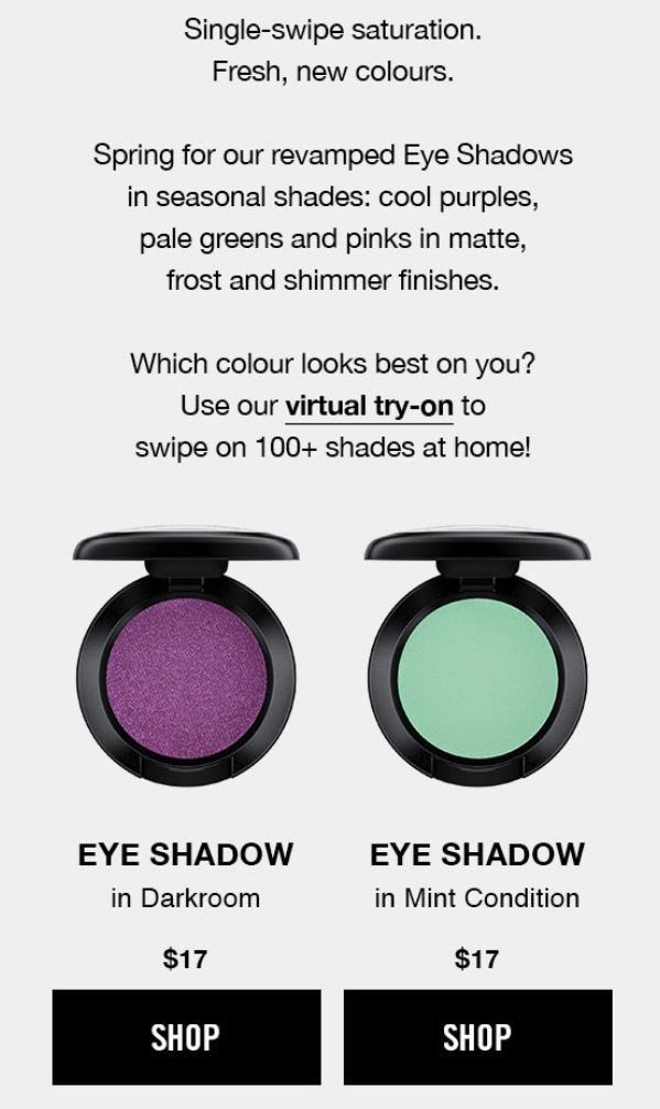 MAC Cosmetics Spring Email 2