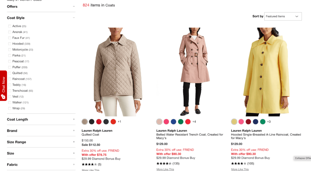 Macy_s Coat Search Results