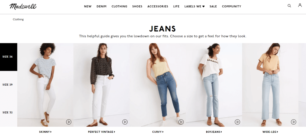 How jeans sizing differs among top 25 mainstream retailers