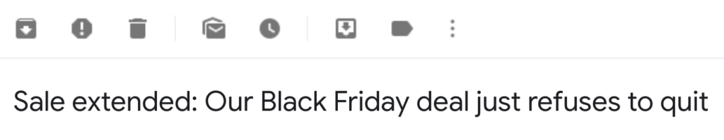 Man Crates Black Friday Subject Line