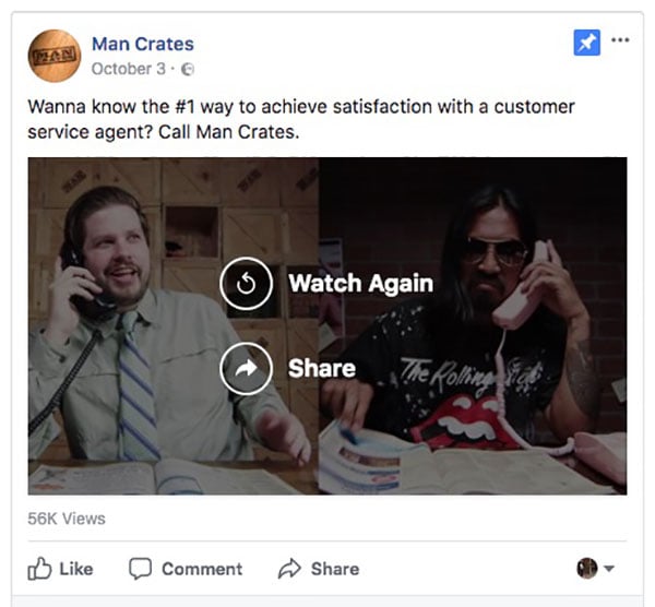 Man Crates Facebook Marketing