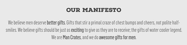 Man Crates Manifesto