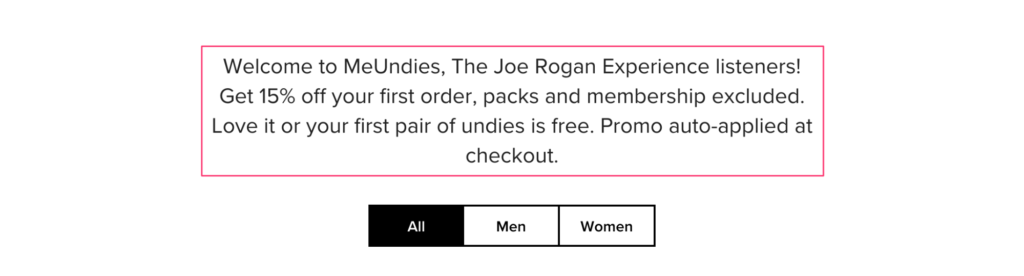 MeUndies Landing Page Copy