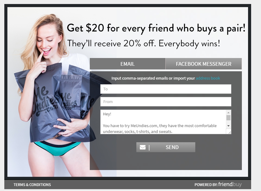 MeUndies Referral Program