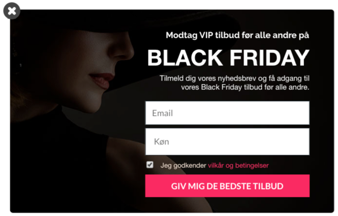 Miinto Black Friday Popup