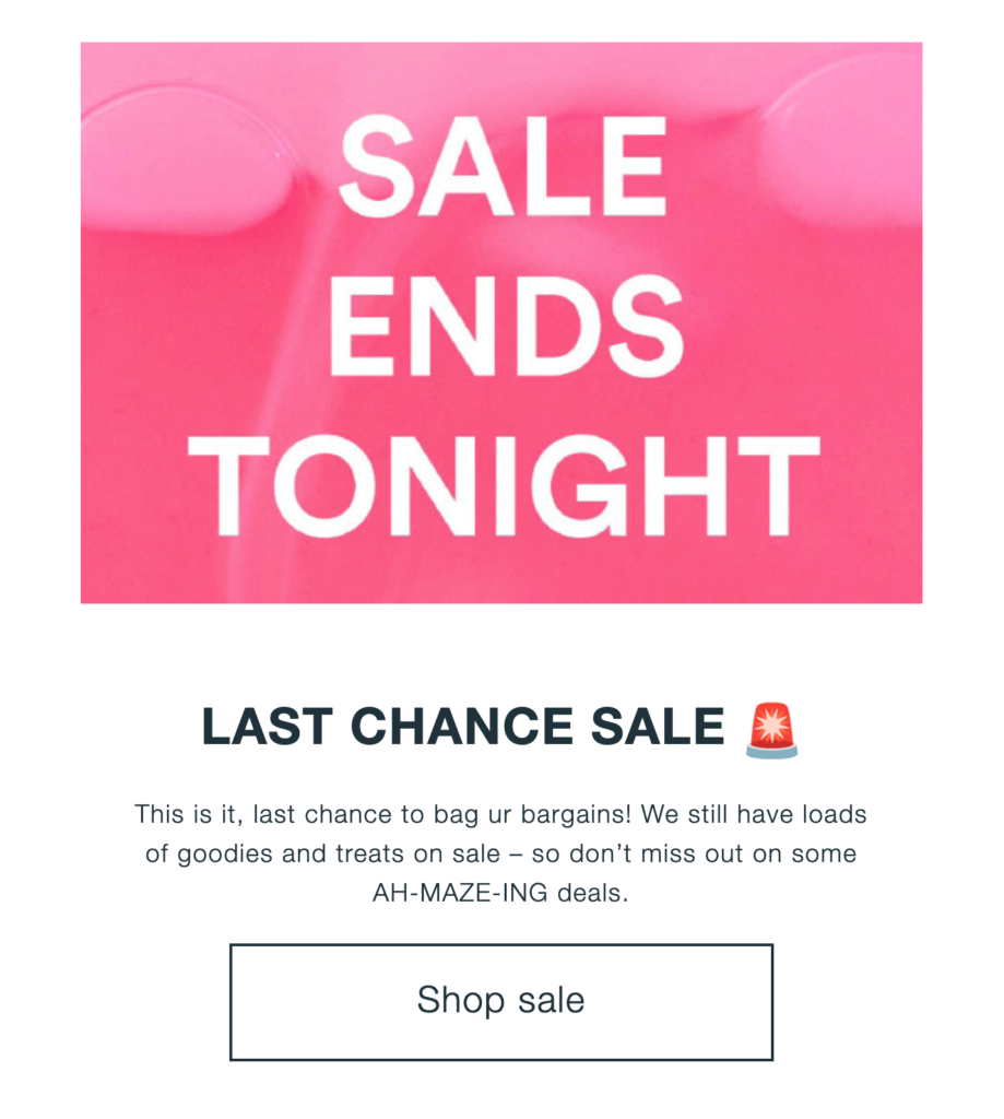 Monki Last Chance Sale Email