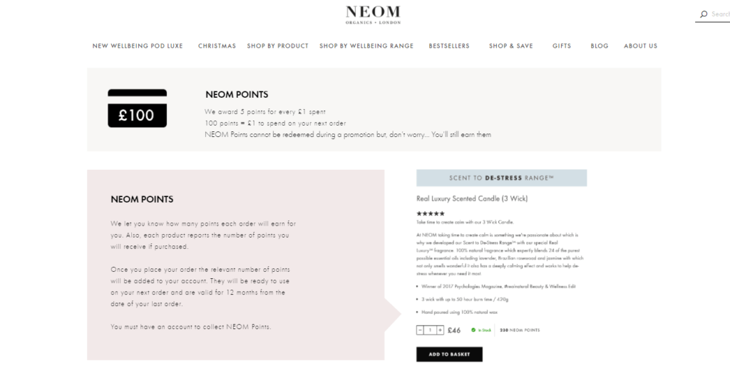 NEOM Rewards Program