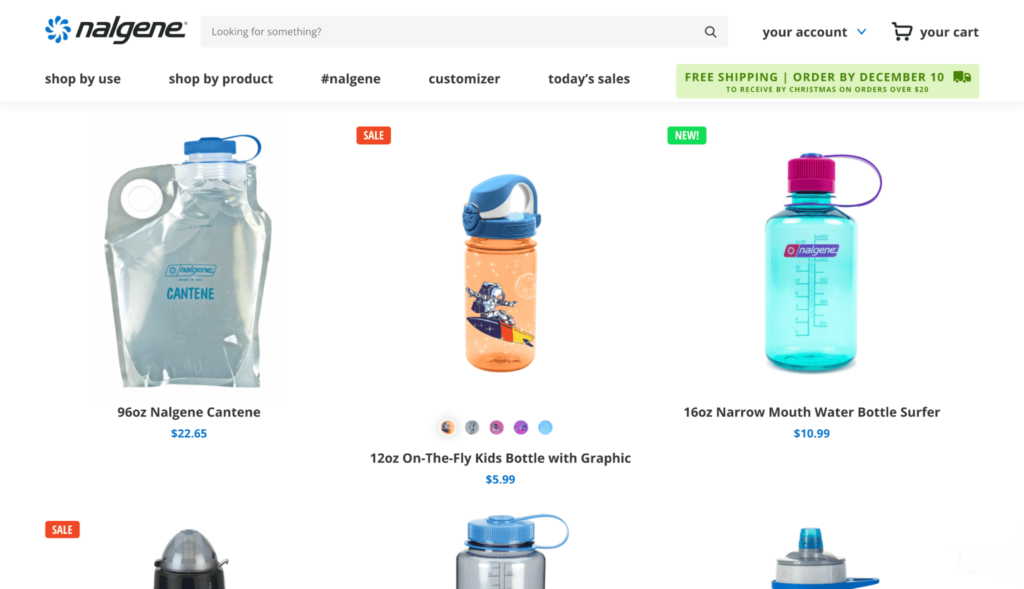 Nalgene Product Listing Page