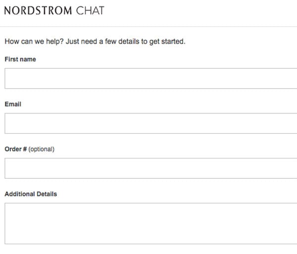 Nordstrom live chat Nordstrom Shipping?
