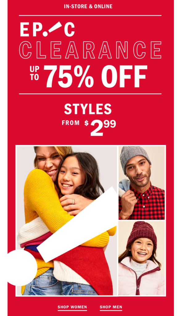 Old Navy Winter Email 2