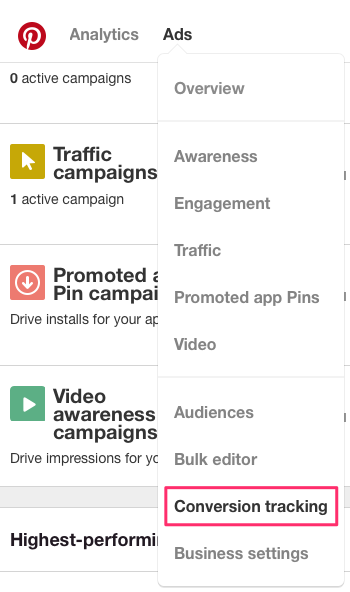 Pinterest Conversion Tracking