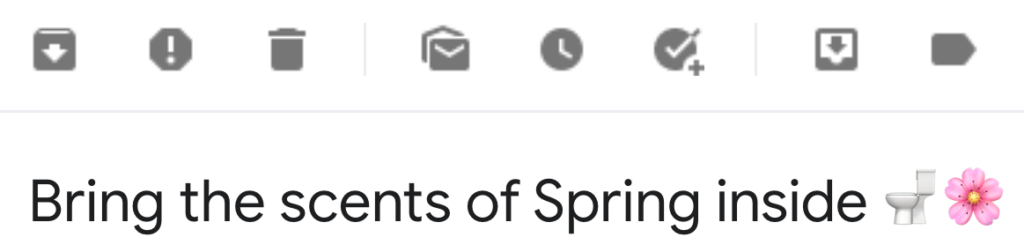 Poo Pourri Spring Subject Line