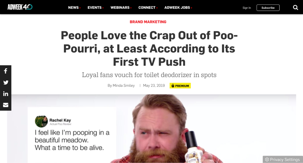 Poo-Pourri in Adweek