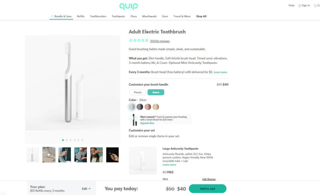Quip Product Page