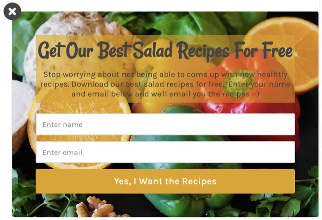 Salad Recipes SleekBox Example