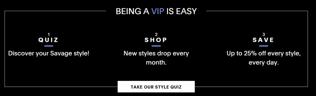 Savage X Fenty VIP Style Quiz