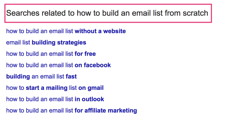 Searches Related to How to Build an Email List from Scratch