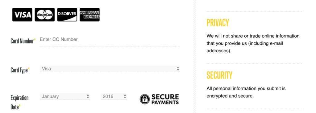 Secure Payment Example
