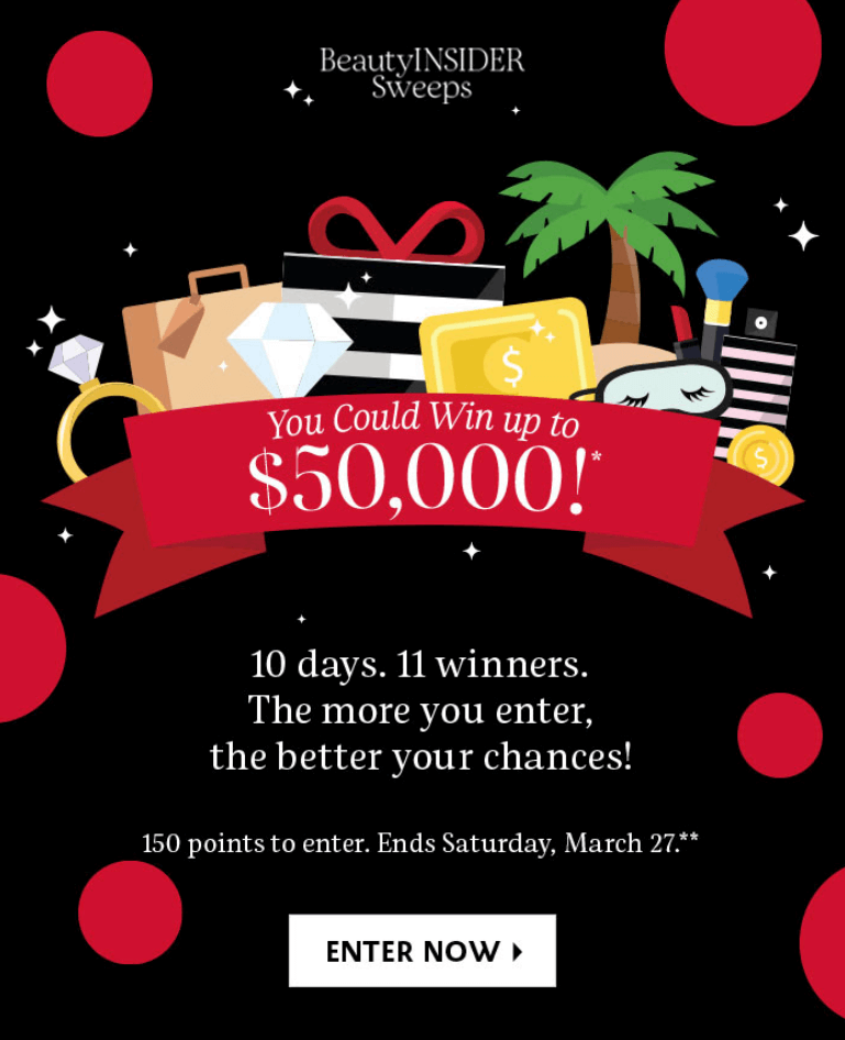 Sephora Beauty Insider Sweepstakes Email