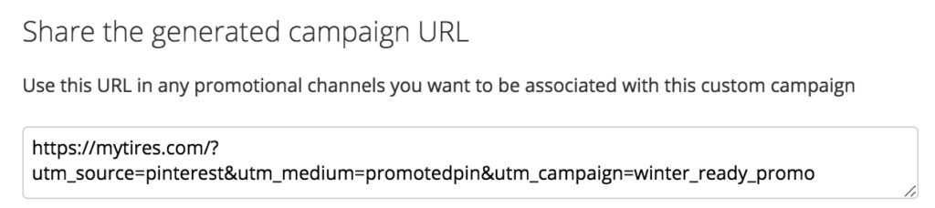 Share The Generated Campaign URL