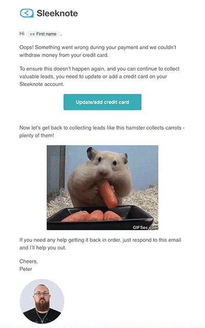 Sleeknote Follow-Up Email