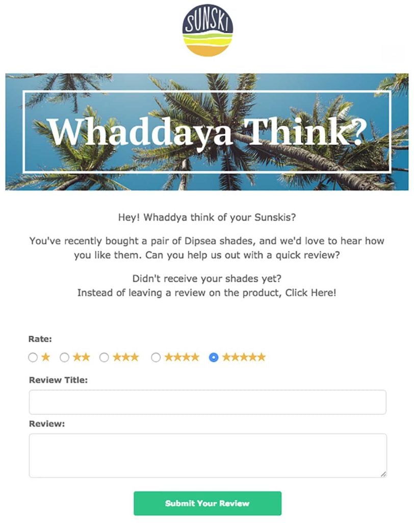 Sunski Review Email