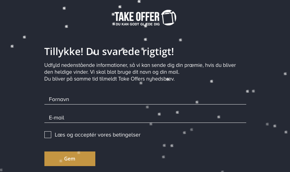 Take Offer Christmas Calendar Landing Page 2