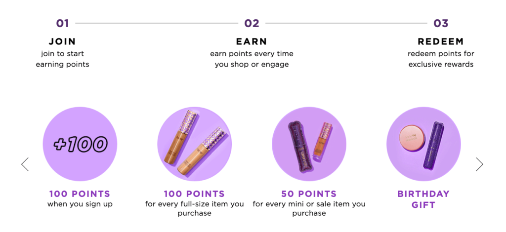 Tarte Loyalty Club in Three Steps