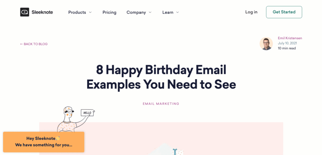 Testimonials in Email Popup