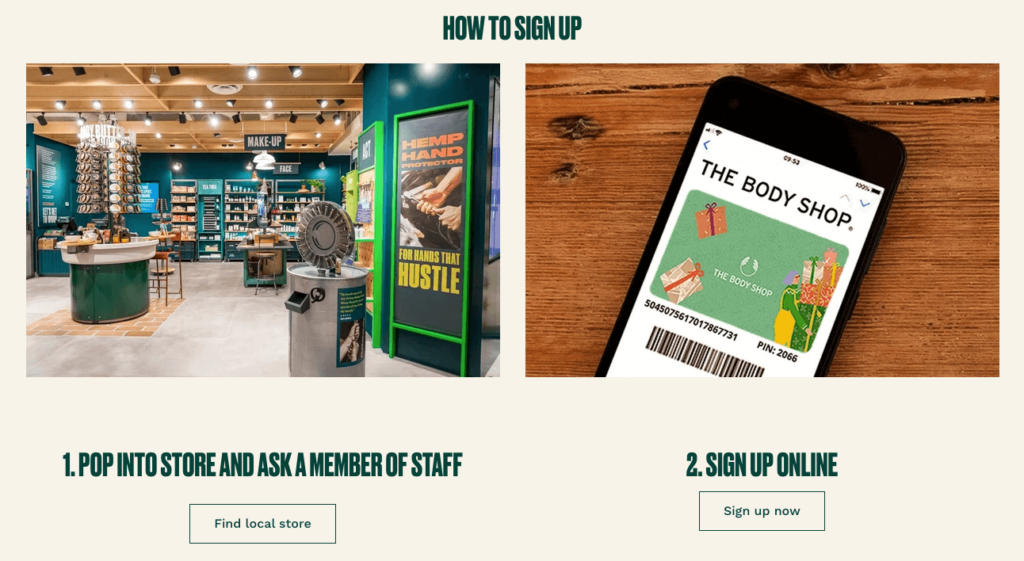 The Body Shop Loyalty Program How to Sign Up