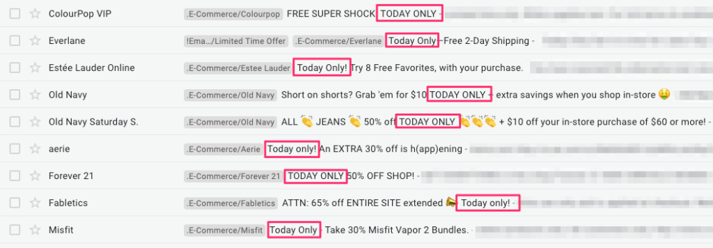 Today Only Inbox