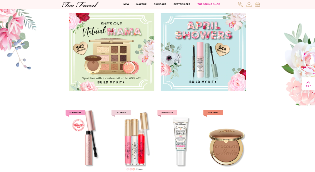 Too Faced Landing Page