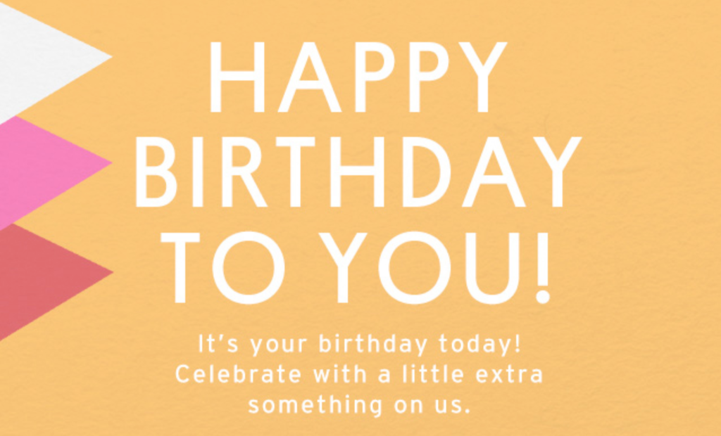 Topshop Birthday Email 2