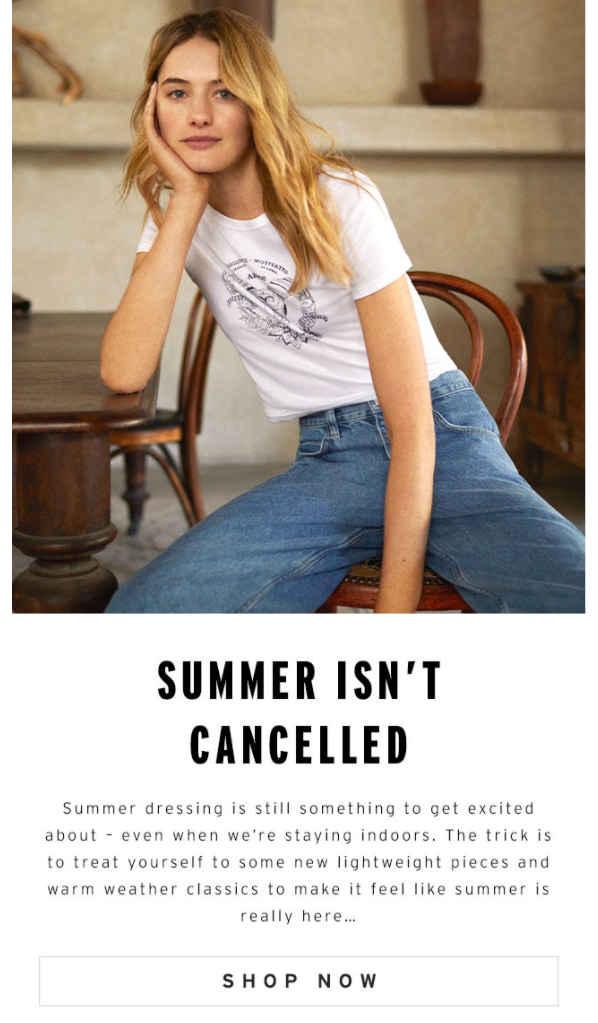 Topshop Summer Email